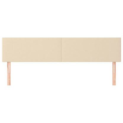Testiera 2 pz Crema 80x5x78/88 cm in Tessuto