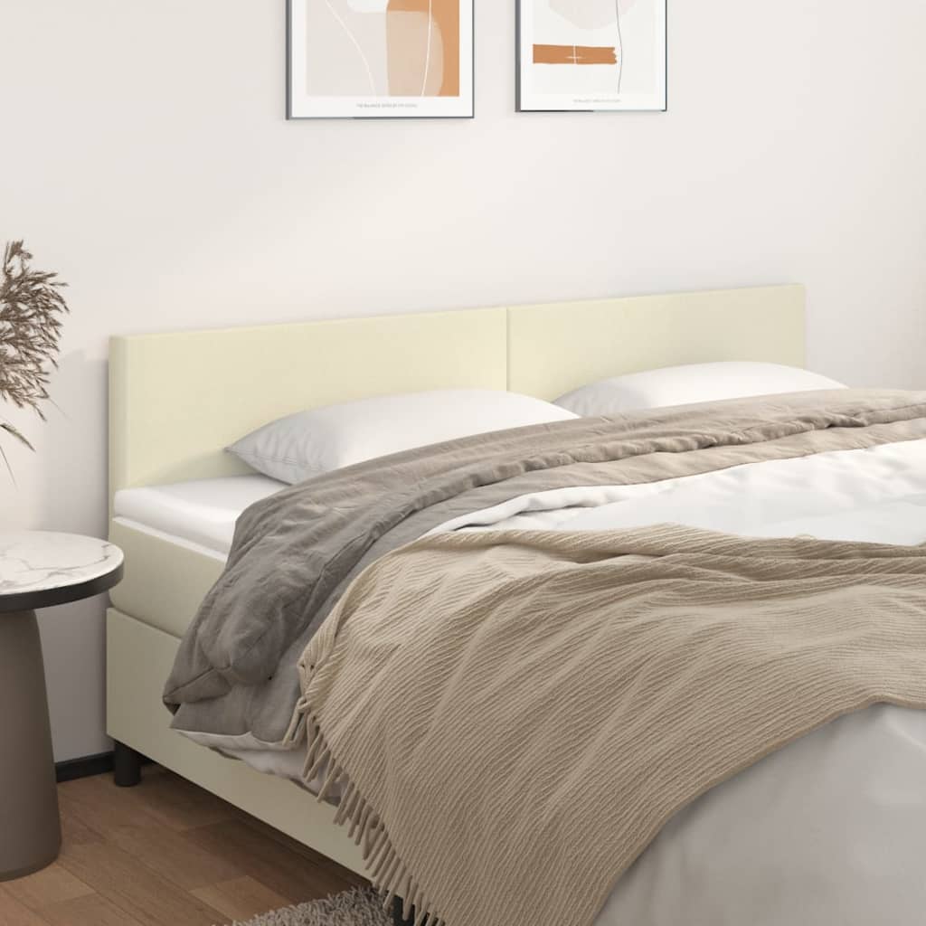 Testiera 2 pz Crema 80x5x78/88 cm in Similpelle