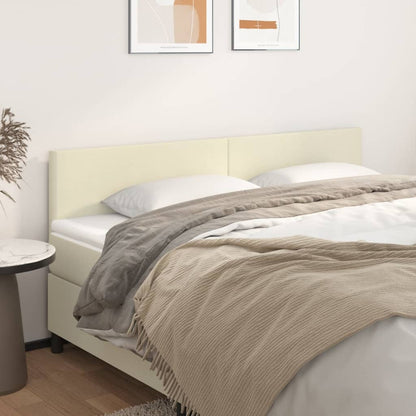 Testiera 2 pz Crema 80x5x78/88 cm in Similpelle