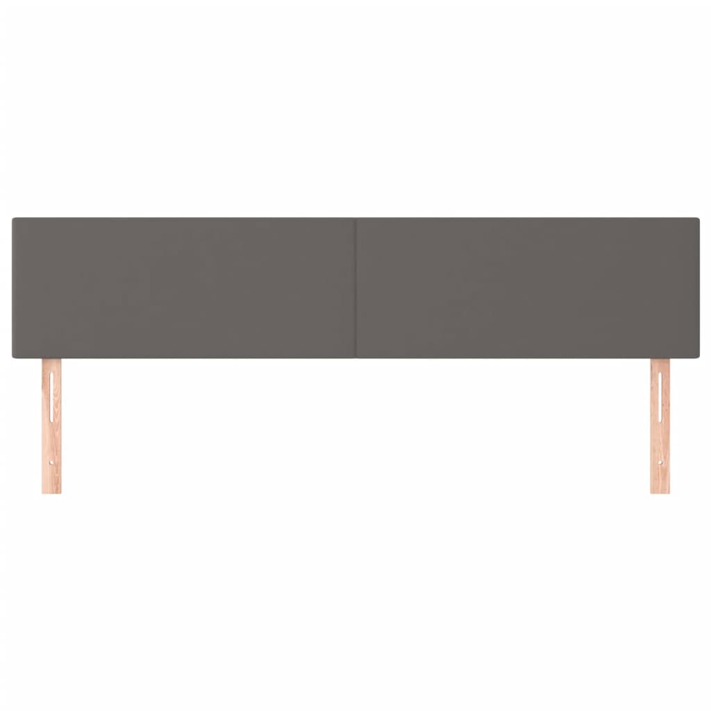 Testiera 2 pz Grigio 80x5x78/88 cm in Similpelle