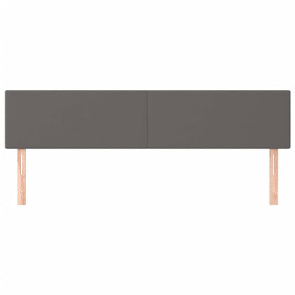 Testiera 2 pz Grigio 80x5x78/88 cm in Similpelle