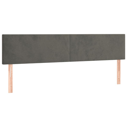Testiera 2 pz Grigio Scuro 80x5x78/88 cm in Velluto