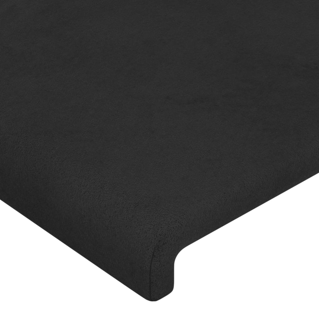 Testiera 2 pz Nera 80x5x78/88 cm in Velluto