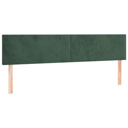 Testiera 2 pz Verde Scuro 80x5x78/88 cm in Velluto
