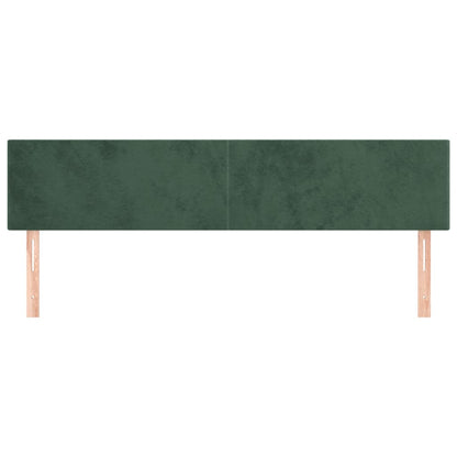 Testiera 2 pz Verde Scuro 80x5x78/88 cm in Velluto