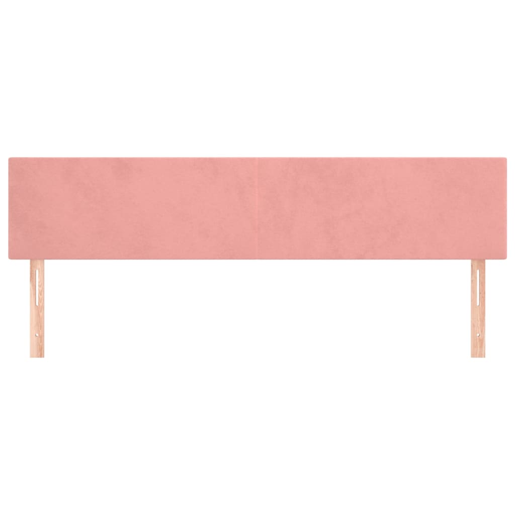 Testiera 2 pz Rosa 80x5x78/88 cm in Velluto