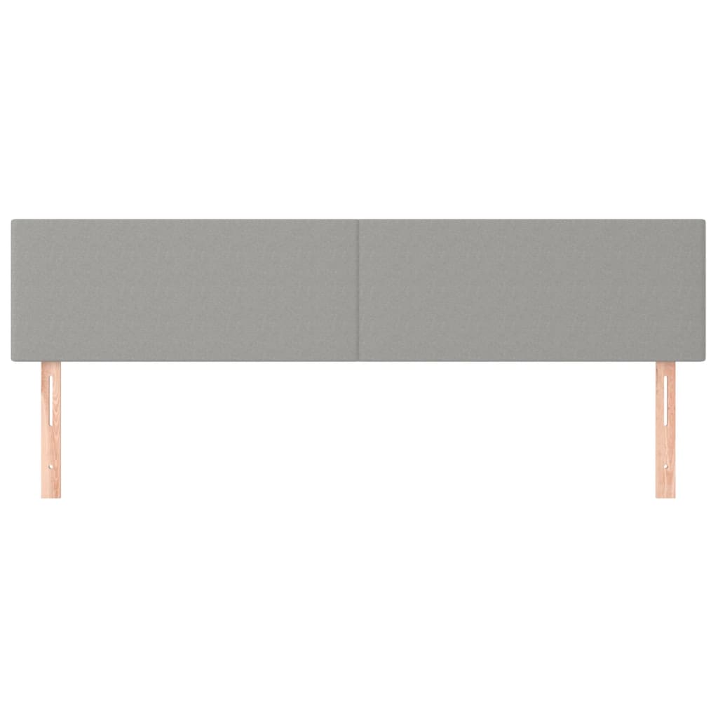 Testiera 2 pz Grigio Chiaro 90x5x78/88 cm in Tessuto