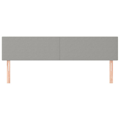 Testiera 2 pz Grigio Chiaro 90x5x78/88 cm in Tessuto