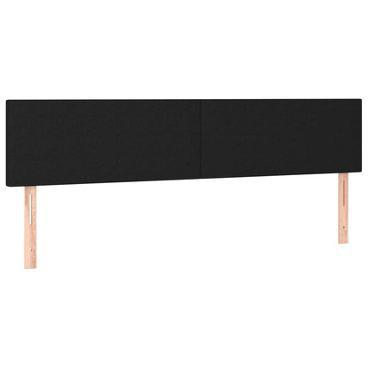 Testiera 2 pz Nera 90x5x78/88 cm in Tessuto