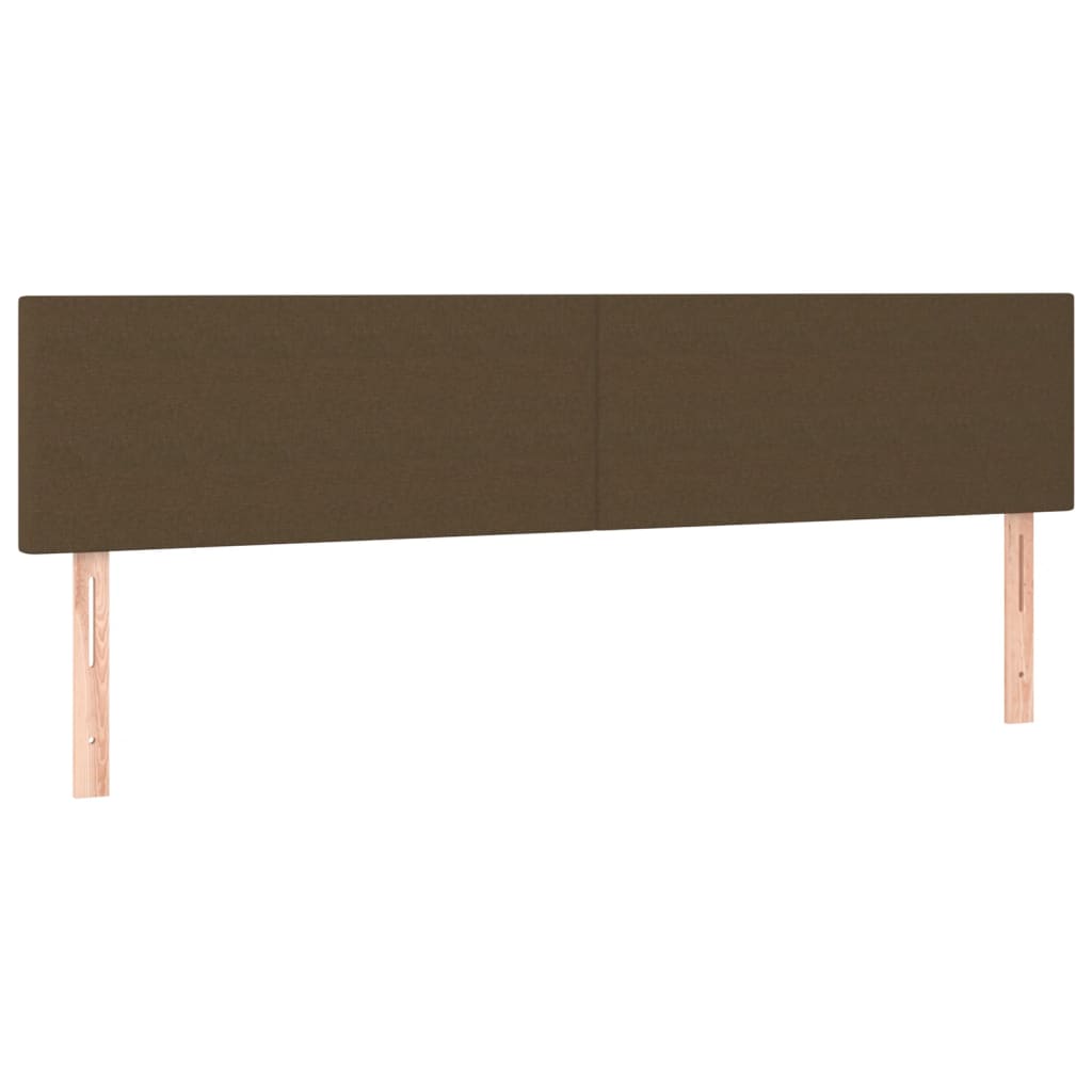 Testiera 2 pz Marrone Scuro 90x5x78/88 cm in Tessuto