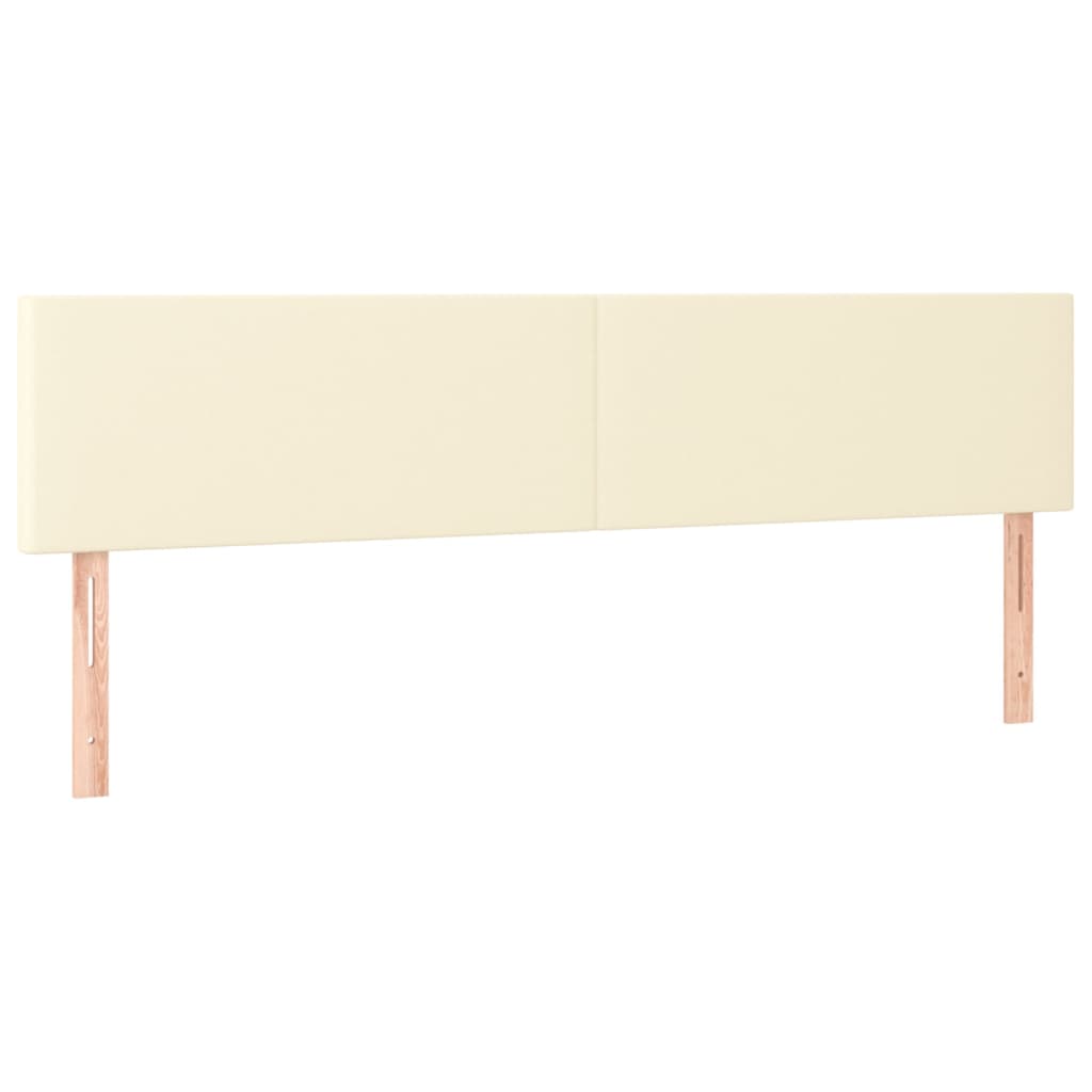 Testiera 2 pz Crema 90x5x78/88 cm in Similpelle