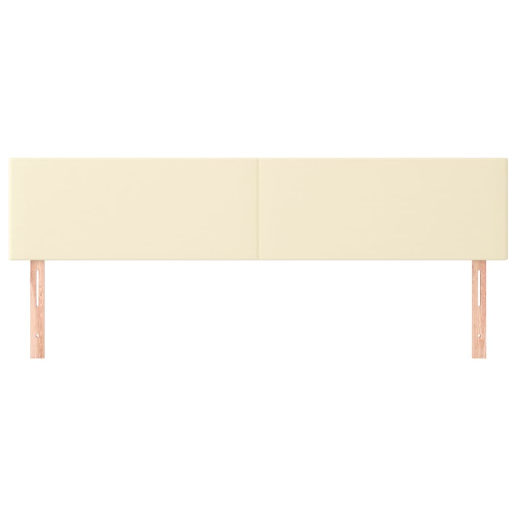 Testiera 2 pz Crema 90x5x78/88 cm in Similpelle