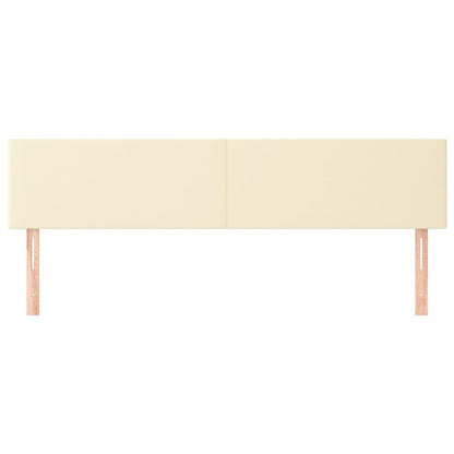 Testiera 2 pz Crema 90x5x78/88 cm in Similpelle