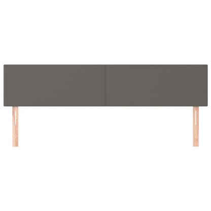 Testiera 2 pz Grigio 90x5x78/88 cm in Similpelle