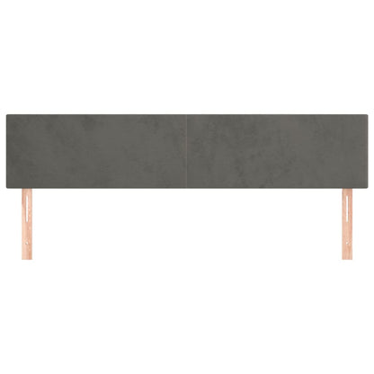 Testiera 2 pz Grigio Scuro 90x5x78/88 cm in Velluto