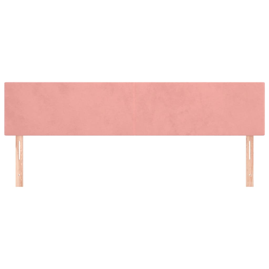 Testiera 2 pz Rosa 90x5x78/88 cm in Velluto
