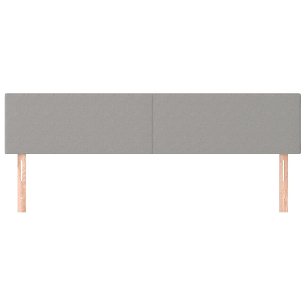 Testiere 2 pz Grigio Chiaro 100x5x78/88 cm in Tessuto