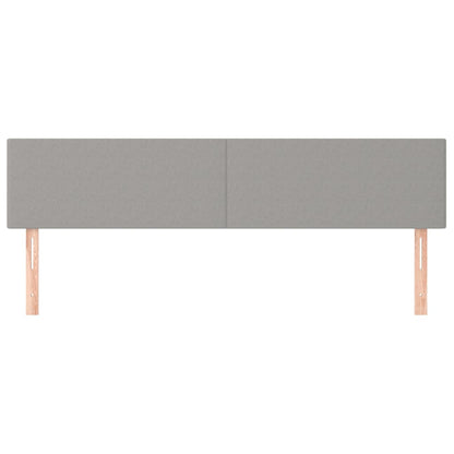 Testiere 2 pz Grigio Chiaro 100x5x78/88 cm in Tessuto