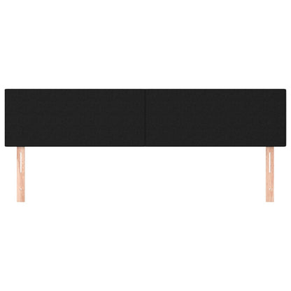 Testiere 2 pz Nero 100x5x78/88 cm in Tessuto