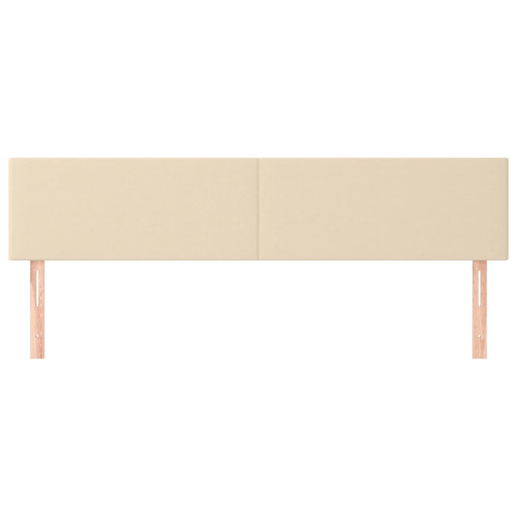 Testiera 2 pz Crema 100x5x78/88 cm in Tessuto