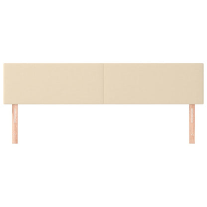 Testiera 2 pz Crema 100x5x78/88 cm in Tessuto