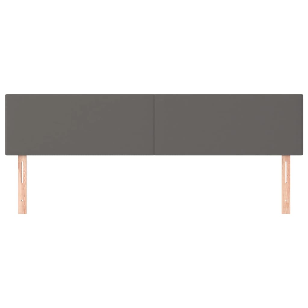 Testiere 2 pz Grigie 100x5x78/88 cm in Similpelle