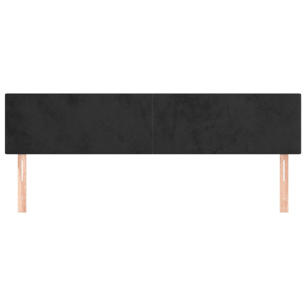 Testiere 2 pz Nere 100x5x78/88 cm in Velluto
