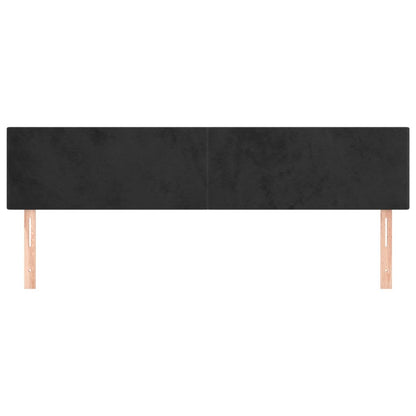 Testiere 2 pz Nere 100x5x78/88 cm in Velluto