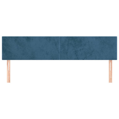 Testiere 2 pz Blu Scuro 100x5x78/88 cm in Velluto