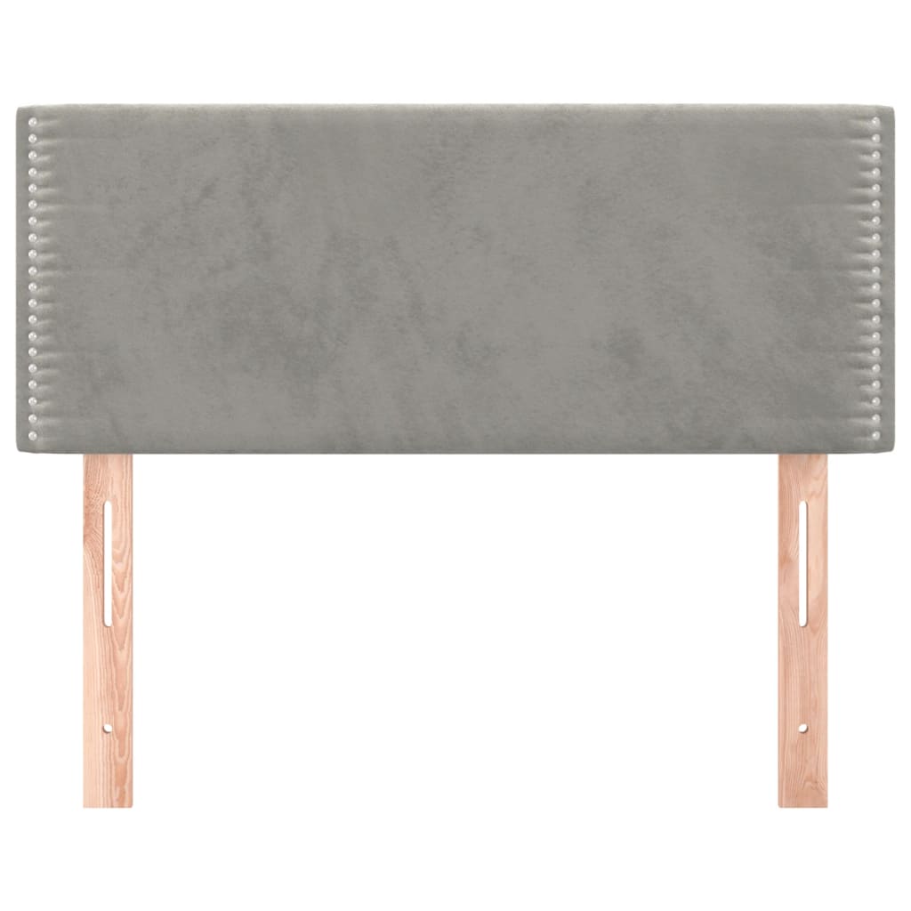 Testiera Grigio Chiaro 80x5x78/88 cm in Velluto