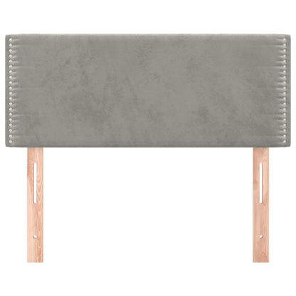 Testiera Grigio Chiaro 90x5x78/88 cm in Velluto