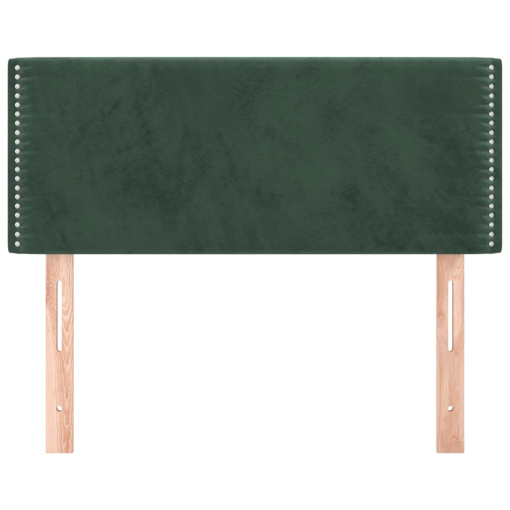 Testiera Verde scuro 90x5x78/88 cm in Velluto