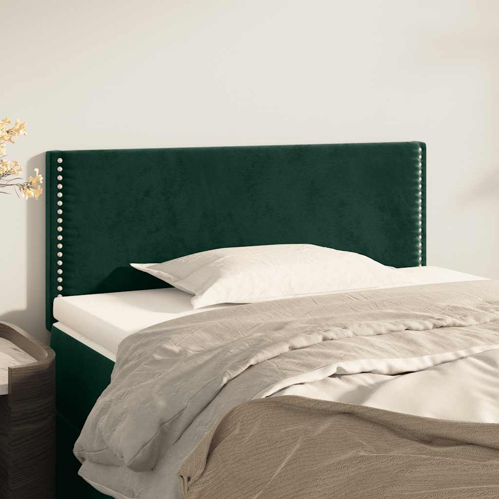 Testiera Verde scuro 90x5x78/88 cm in Velluto