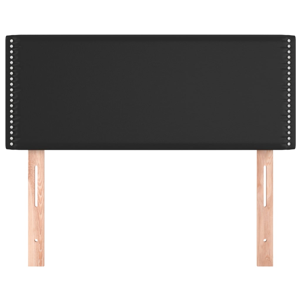 Testiera Nera 100x5x78/88 cm in Similpelle