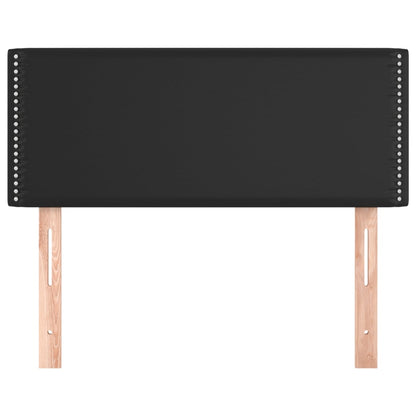 Testiera Nera 100x5x78/88 cm in Similpelle