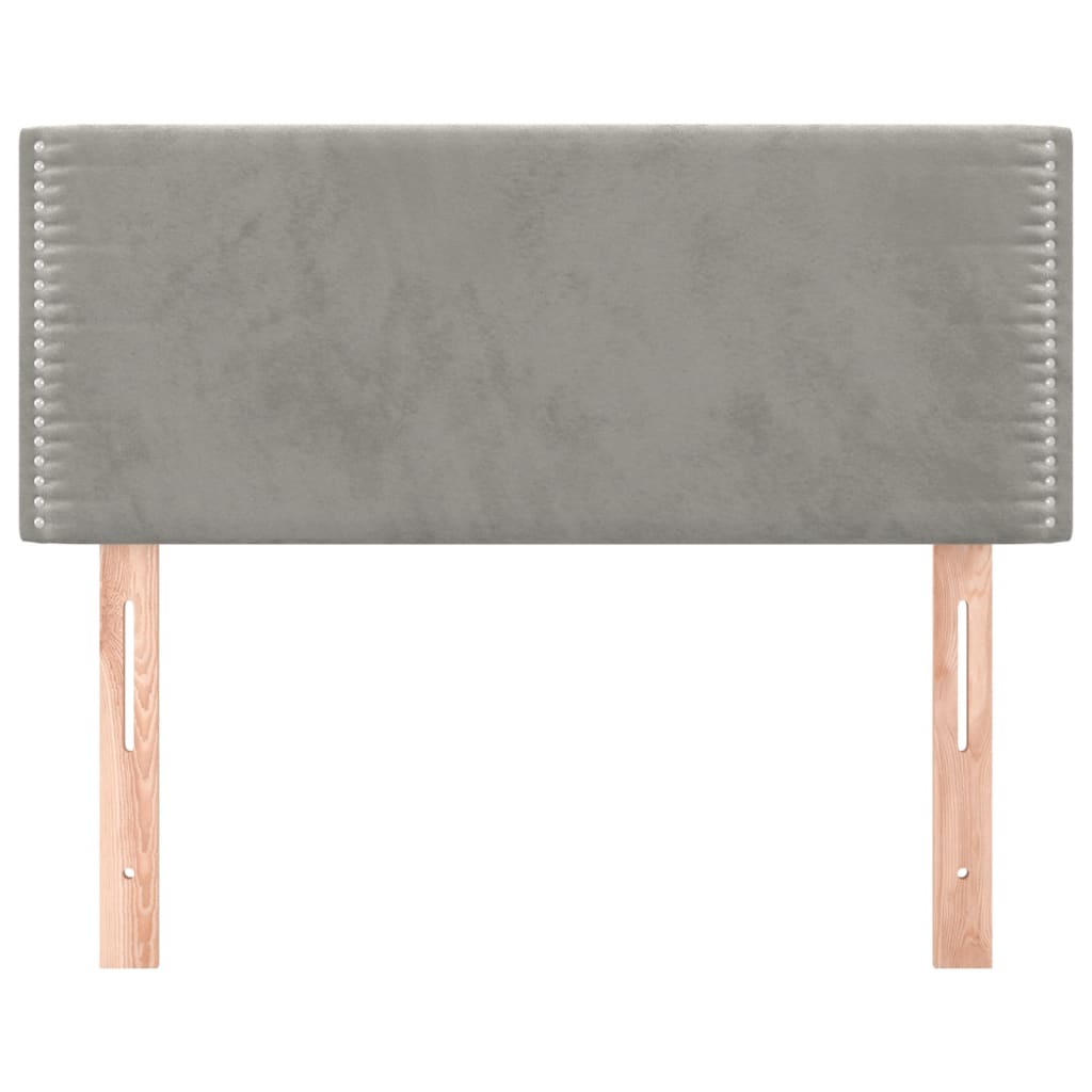 Testiera Grigio Chiaro 100x5x78/88 cm in Velluto