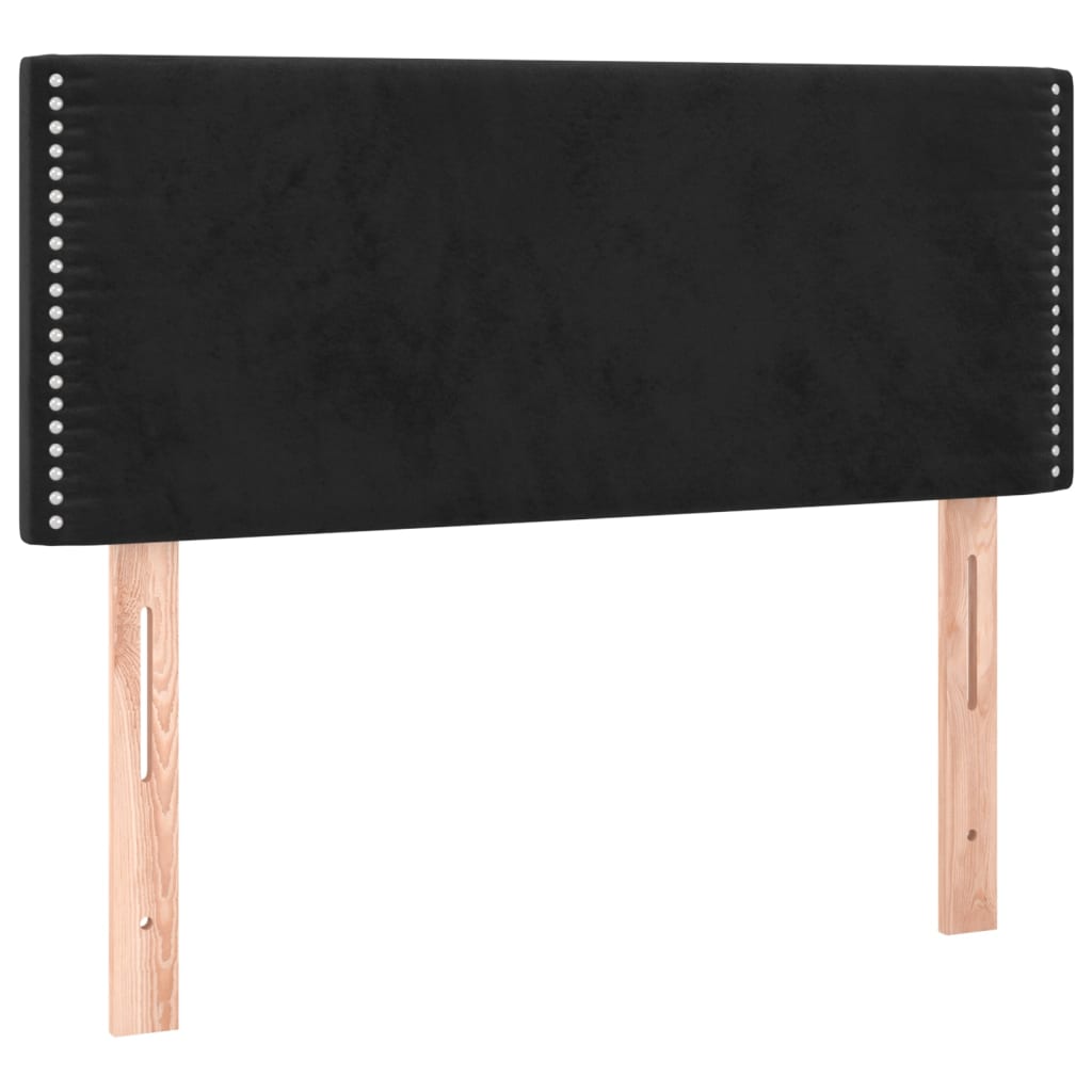 Testiera Nera 100x5x78/88 cm in Velluto