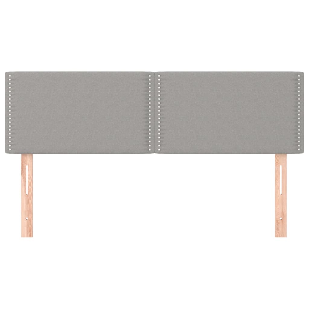 Testiere 2 pz Grigio Chiaro 72x5x78/88 cm in Tessuto