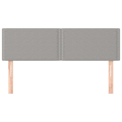 Testiere 2 pz Grigio Chiaro 72x5x78/88 cm in Tessuto