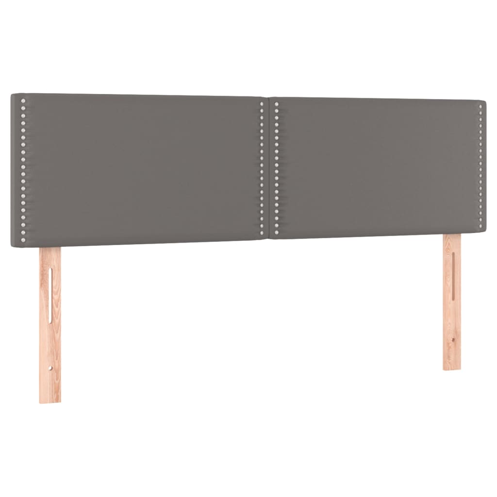 Testiere 2 pz Grigie 72x5x78/88 cm in Similpelle