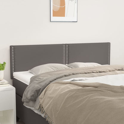 Testiere 2 pz Grigie 72x5x78/88 cm in Similpelle