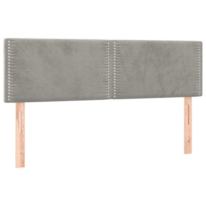 Testiere 2 pz Grigio Chiaro 72x5x78/88 cm in Velluto