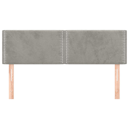 Testiere 2 pz Grigio Chiaro 72x5x78/88 cm in Velluto