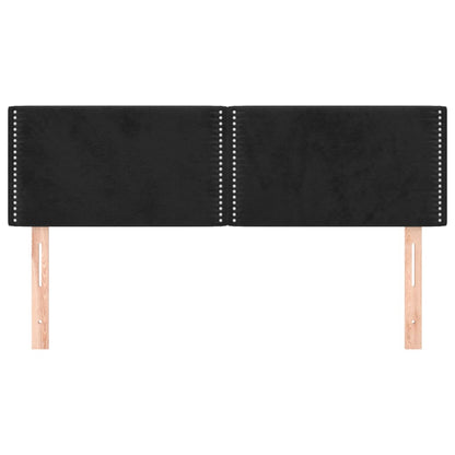 Testiere 2 pz Nere 72x5x78/88 cm in Velluto