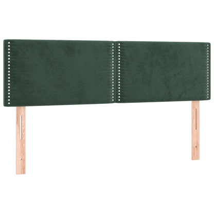 Testiere 2 pz Verde Scuro 72x5x78/88 cm in Velluto