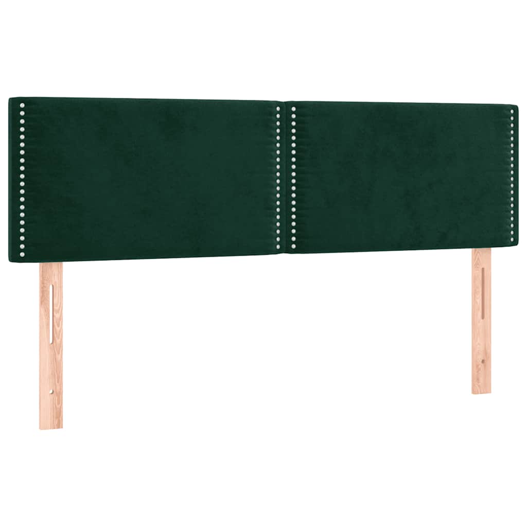 Testiere 2 pz Verde Scuro 72x5x78/88 cm in Velluto