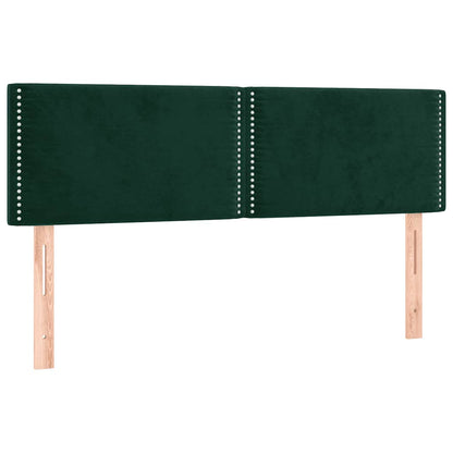 Testiere 2 pz Verde Scuro 72x5x78/88 cm in Velluto