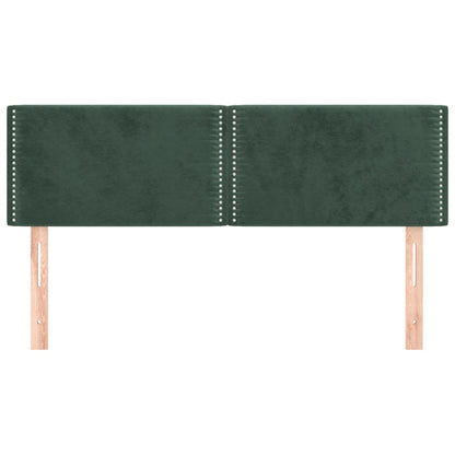Testiere 2 pz Verde Scuro 72x5x78/88 cm in Velluto
