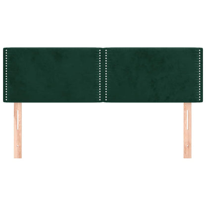 Testiere 2 pz Verde Scuro 72x5x78/88 cm in Velluto
