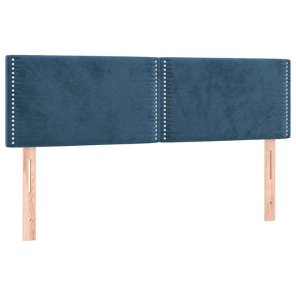 Testiere 2 pz Blu Scuro 72x5x78/88 cm in Velluto